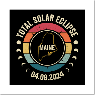 Maine Total Solar Eclipse 2024 American Totality April 8 Posters and Art